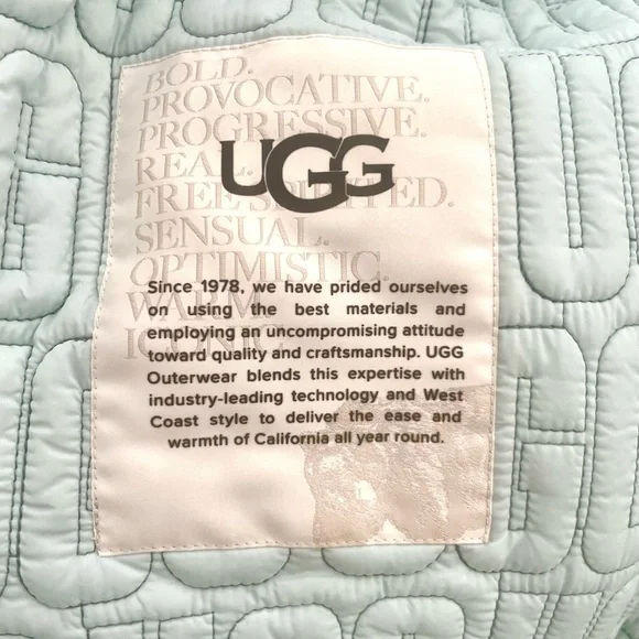 UGG Gray Teddy Jacket Plush Oversized Design - Picture 7 of 7